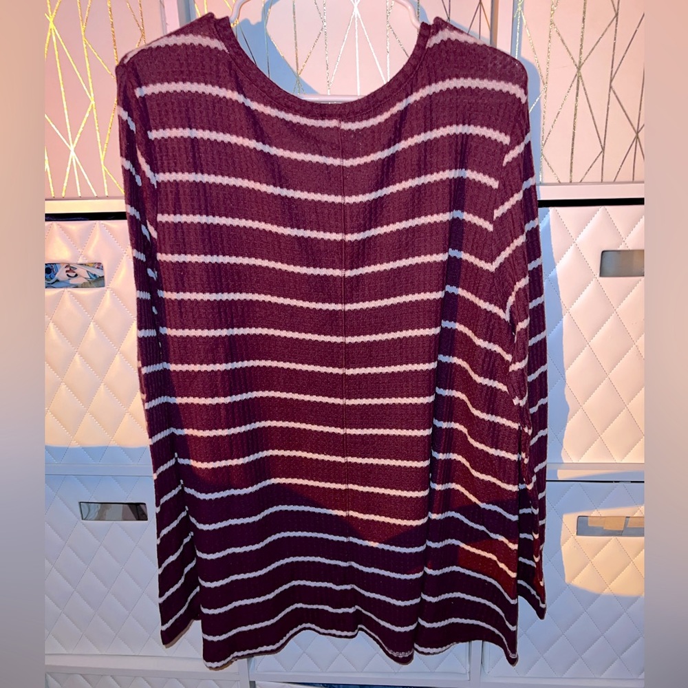 Arizona Jean Co. Striped Ribbed Top - Picture 3 of 3